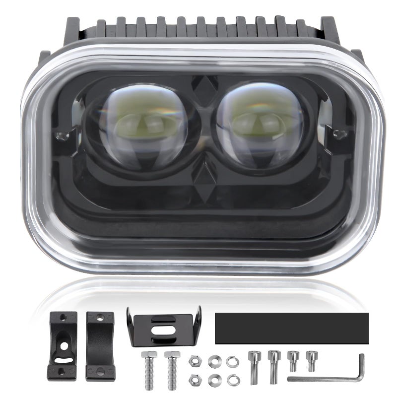 OPL5 4 inch Universal Motorcycle Led Driving Lights, 45W, Running Lights LED Work Light Bar White Hi/Lo Beam Motorcycle Lights for ATV Truck E-Bike (1 Piece) - Image 1